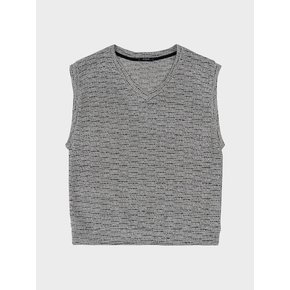 Melange Knit Vest (Ivory)