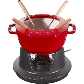 영국 스타우브 냄비 Staub Fondue Set with 4 Forks Suitable for Cheese Chocolate and Meat Ca