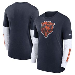 [해외] 1027507 나이키 NFL 남성 티셔츠 Chicago Bears Nike Slub Fashion Long Sleeve T-Shirt