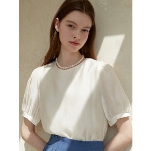 JOORTI j984 see-through round blouse (ivory)