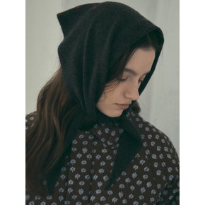 Dear Heart Knit Kerchief_Charcoal(OC25-KN21)