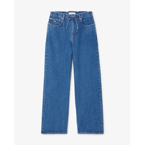 라코스테 (여성) 25SS 와이드핏 컬러데님 팬츠 HF2448-55G 36L(블루)