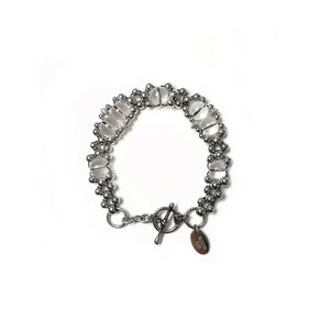 SILVER & CLEAR QUARTZ   BRACELET