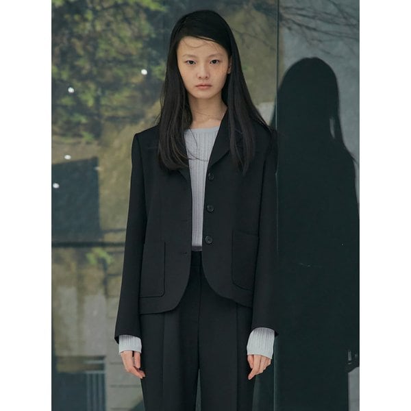 Back Detail Regular Fit Jacket  Black (KE5211M025)