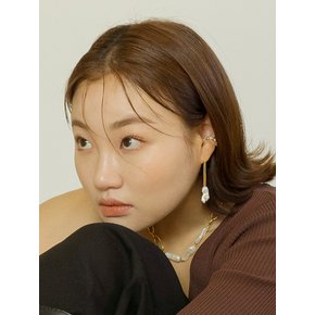 롱 펄 드롭 이어링