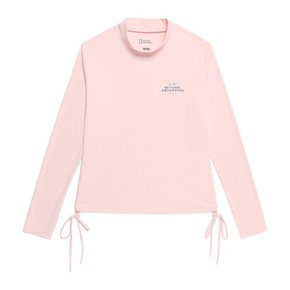 N262WRG420 여성 모크넥 셔링 래쉬가드 ICE PINK