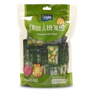 D17 고양이 테비 바게트 치킨 치즈 퓨레 10g x40p