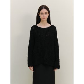 Round wave knit - Black