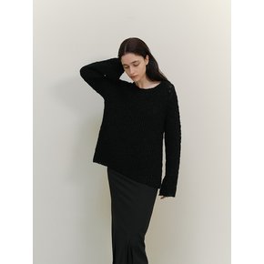 Round wave knit - Black