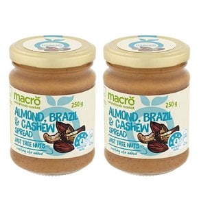 매크로 내추럴 브라질 아몬드 캐슈 스프레드 Macro Natural ABC Spread 250g 2개