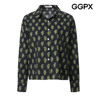 GGPX 꽃 프린팅 버튼 셔츠 (GP8SH003B)