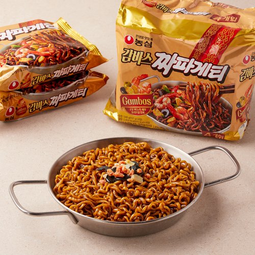 신상 농심 감바스짜파게티 137g*4입