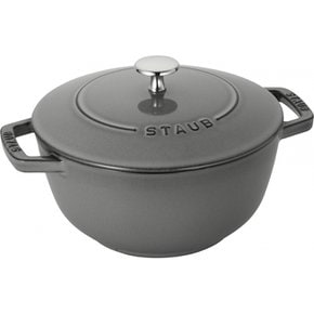 staub L 20cm] Wa-NABE 40501-010 스토우브 [와나베 그레이 양손 주물 법랑 냄비 밥솥 3합