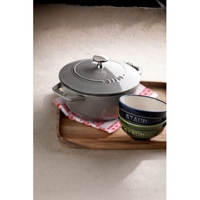 staub L 20cm] Wa-NABE 40501-010 스토우브 [와나베 그레이 양손 주물 법랑 냄비 밥솥 3합