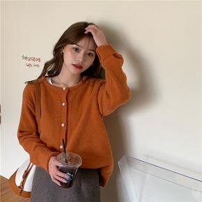 여성 베이직 진주알 단추 라운드넥 가디건 LK-G009