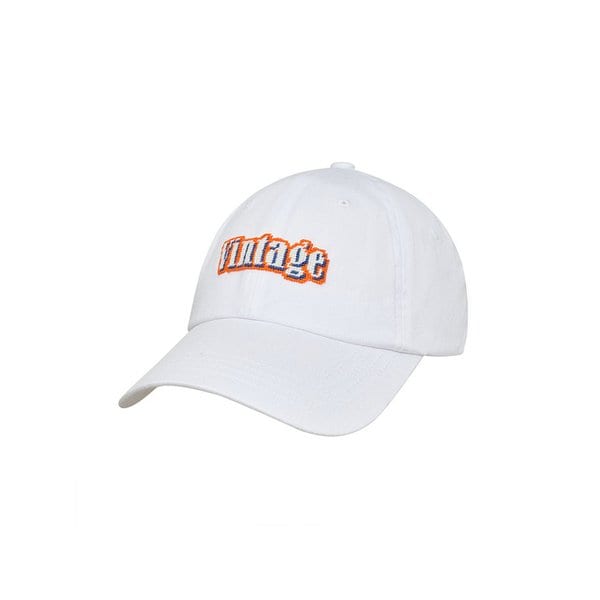 VINTAGE NEEDLEPOINT HAT - WHITE
