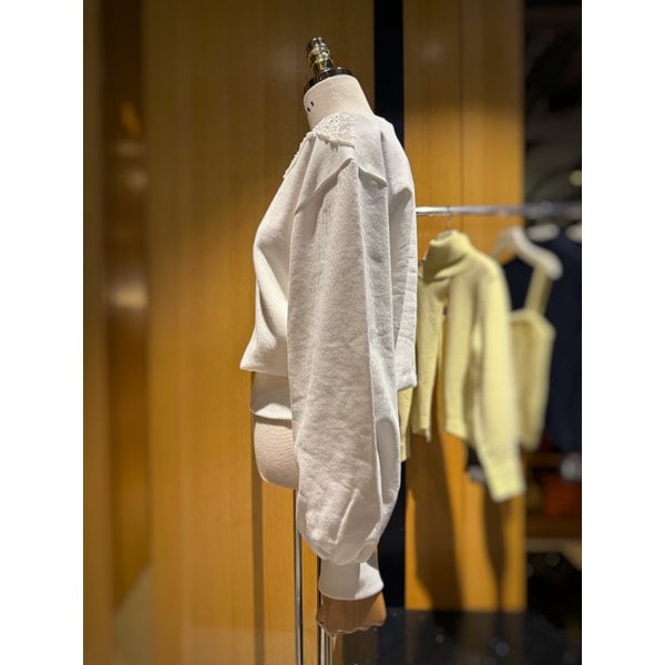 [시흥점] 여성 레이스 배색 스웻셔츠 (ES1JT100)