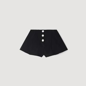 나팔형 스냅 버튼 반바지 Schwarz SFPSH00583