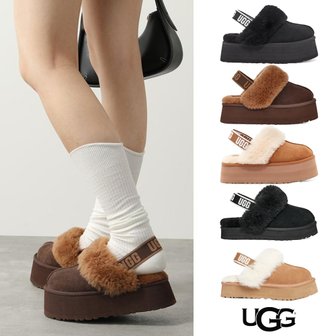 UGG 미국 어그 펀케트 GS 시어링 슬리퍼 우먼스 겨울 양털 샌들 Funkette