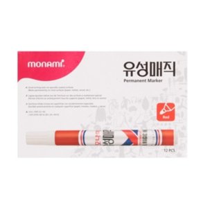 모나미 유성매직 2.0mm 적색 DZ
