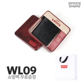 [리바이스 지갑] WL09 블랙 남성 지갑 (쇼핑백증정)
