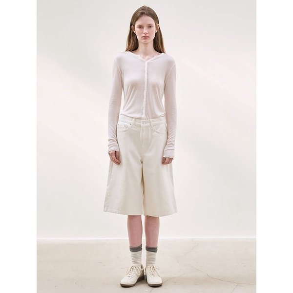 cotton half pants (ivory)