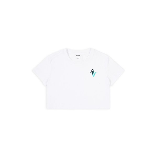 더스트 프루프 반팔 크롭 티셔츠 화이트