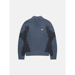 Airwool Half Zip Knit Pullover Blue