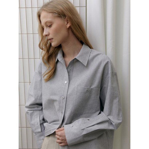 [리퍼브] CLASSIC STRIPE SHIRT GREY