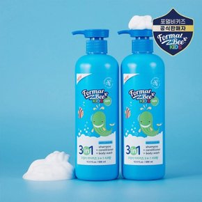 키즈 3in1 올인원 샴푸 바디워시 사과향 500ml 1+1