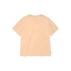 우먼 레귤러핏 글리터 쿠퍼 로고 티셔츠 새먼 CO2402ST95SM