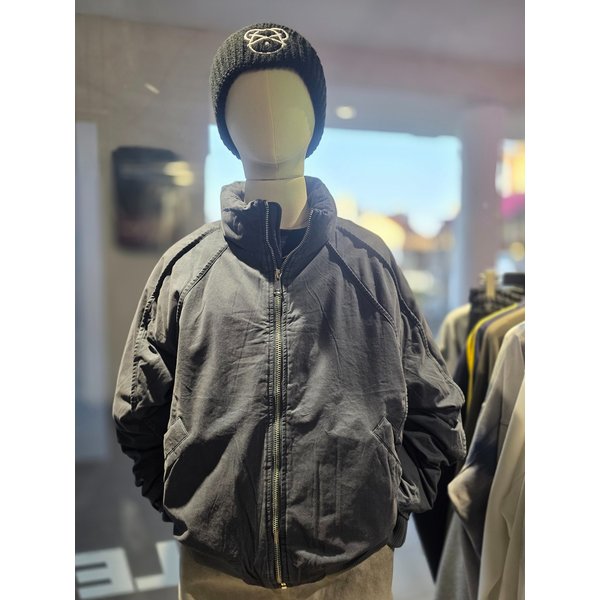 [시흥점] 피그먼트워싱 코튼 절개 오리털 오버핏 점퍼(남녀공용)/JGZZ62901NV