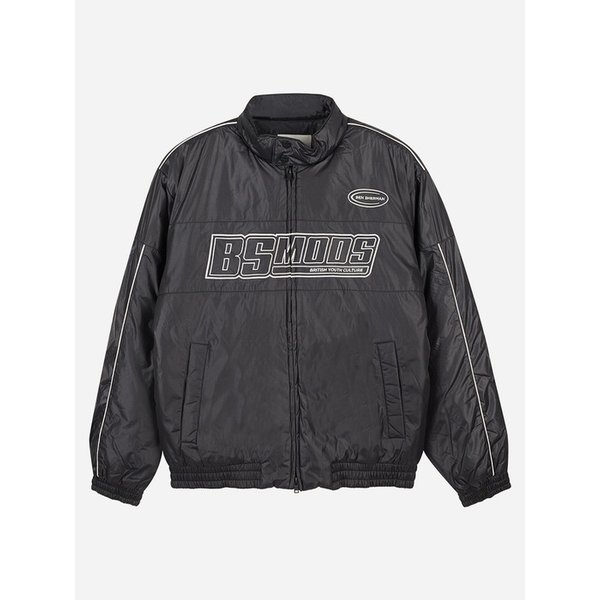 레이서 파이핑 패딩 자켓 블랙 BODJP422MBK