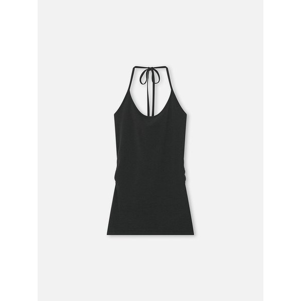 Halter Neck Top _ charcoal