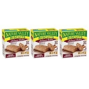 [해외직구]네이처밸리 비스킷 시나몬아몬드버터오트 38g 5입 3팩/ Nature Valley Biscuits Cinamon Almond Butter 7oz