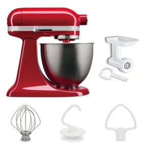 키친 에이드 KitchenAid 3.5QT 스탠드 믹서+후드 그라인더 특별 세트 패션 레드