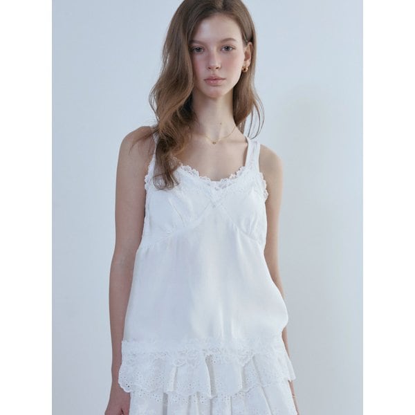 Cool Silky Lace Sleeveless Top_2color