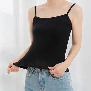 여성 기본 스판 스퀘어넥 나시 데일리 끈나시 민소매 나시 끈나시 캐미솔 민소매 기본템