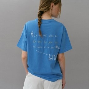 embroidery boxy t-shirt (blue)