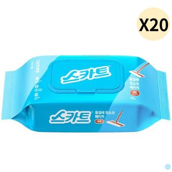  스카트 일회용 물걸레 청소포 베이직 대형 30p X20