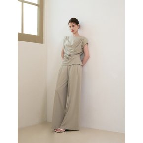 Celine wide pants [Olive beige]