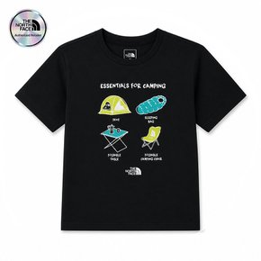 [노스페이스 키즈 공식] 키즈 캠프홀릭 반팔 티 NT7US06S_BLK