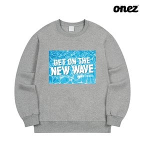 원즈 OZ 기모 맨투맨 GET ON THE NEW WAVE (OZ130) 그레이