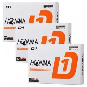 [3 다스 세트] 혼마 골프 HONMA D1 볼 2024 년 모델 BT2401 오렌지 3 다스 (36 개들이)