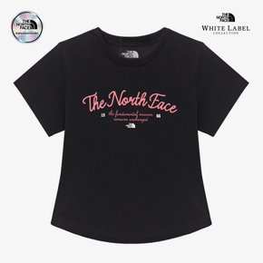 [공식] NT7UR33L 화이트라벨 여성 레터링 반팔 라운드티 BLK