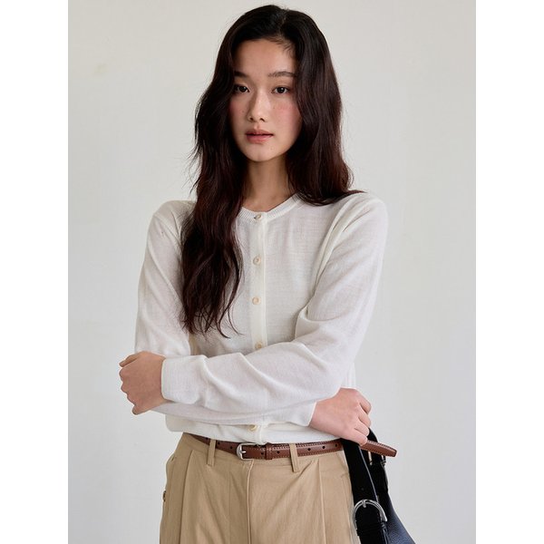 Shawl Collar Knit Cardigan (Ivory)