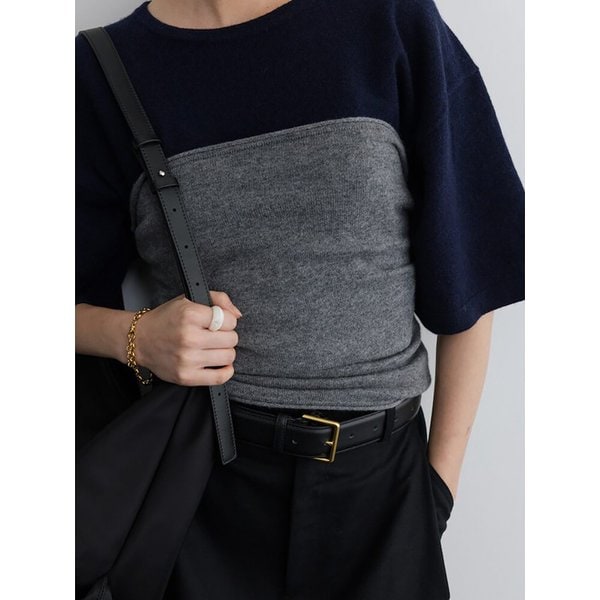 Cash Knit Tube Top  Grey (TA6151A063)
