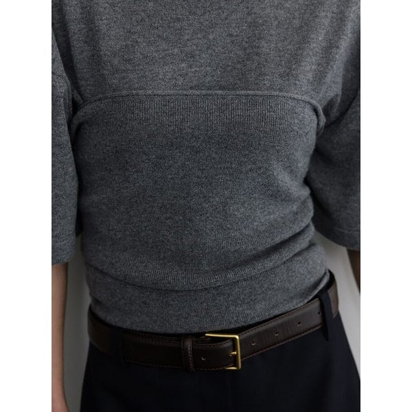 Cash Knit Tube Top  Grey (TA6151A063)