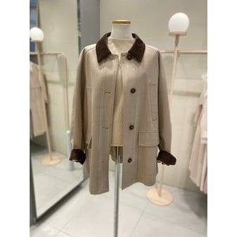 JJ지고트 [부산점] 코듀로이 칼라 싱글 트렌치 코트 GS3M0TC931