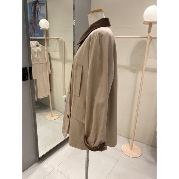 [부산점] 코듀로이 칼라 싱글 트렌치 코트 GS3M0TC931